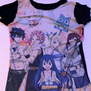 Anime Character Kids T-Shirt - Black & Multicolor